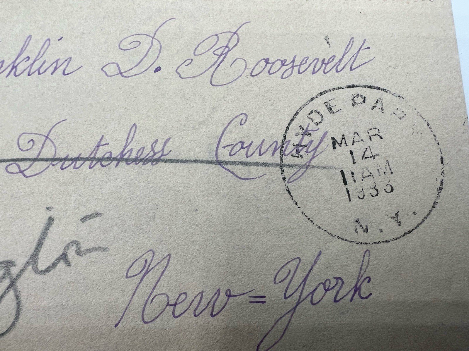 1933 FDR Franklin D Roosevelt French Airmail Cover H.R. Harmer Provenance #1295 photo 4