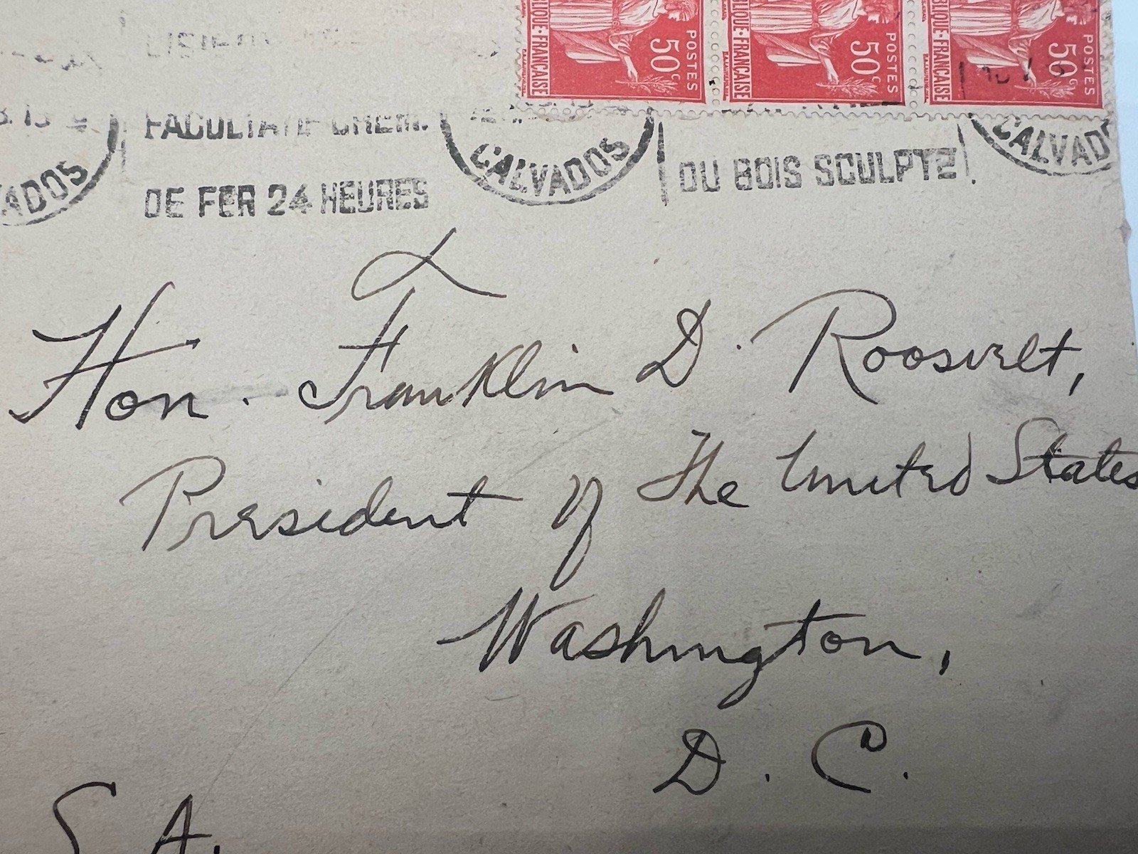 Franklin D Roosevelt FDR Collection French Cover H.R. Harmer Authenticated #1296 photo 2