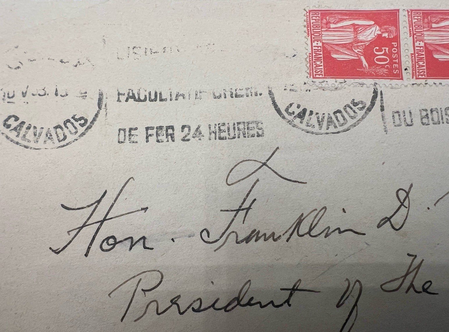 Franklin D Roosevelt FDR Collection French Cover H.R. Harmer Authenticated #1296 photo 3