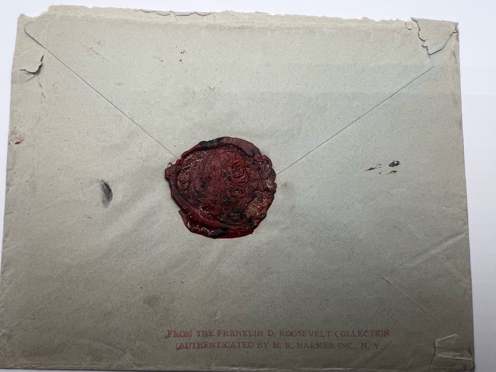 1933 FDR Franklin D Roosevelt French Cover Wax Seal H.R. Harmer Provenance #1297 photo 7