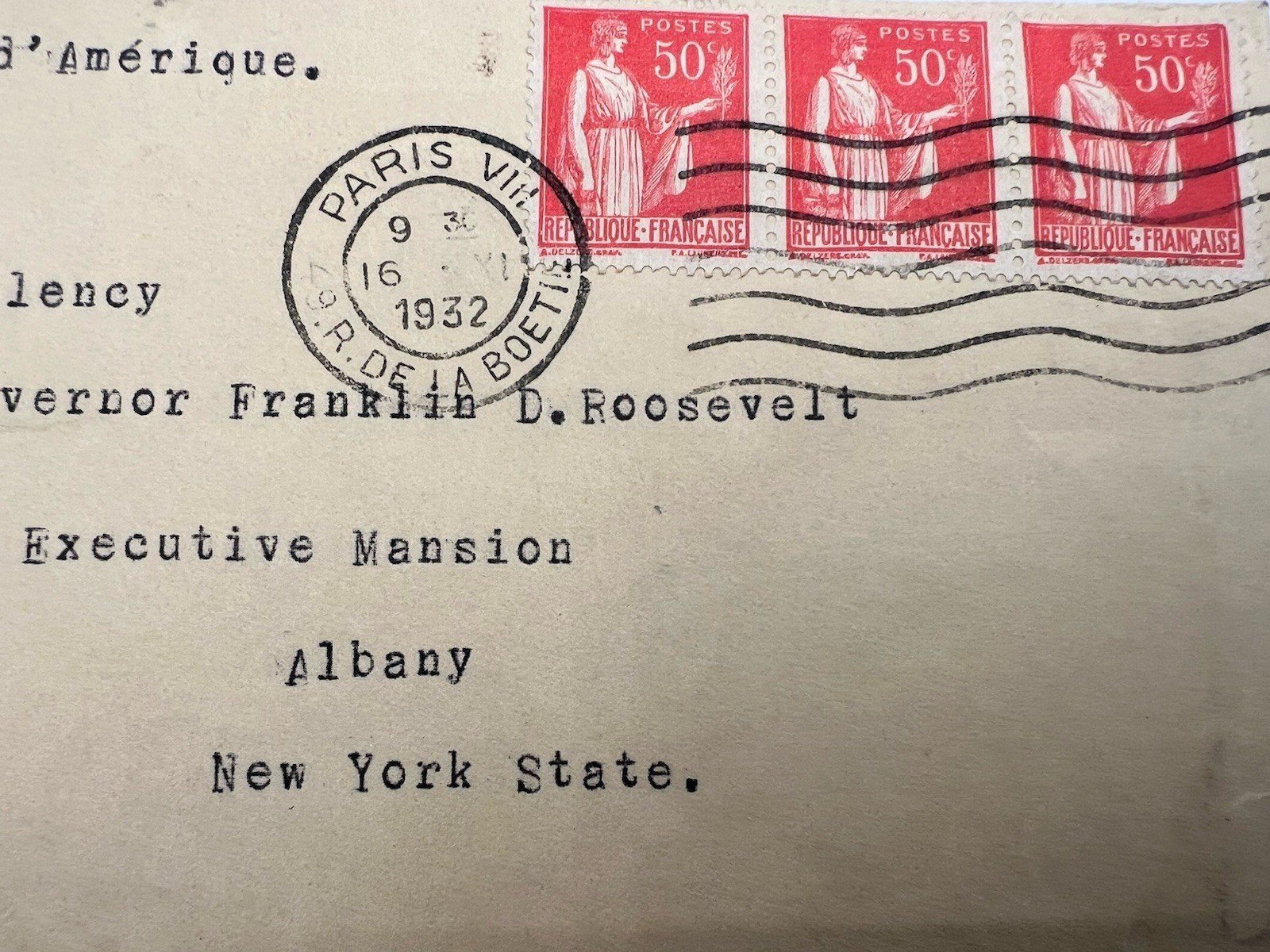 1932 FDR Roosevelt Presidential Campaign Personal Cover H.R. Harmer # 1302 photo 3