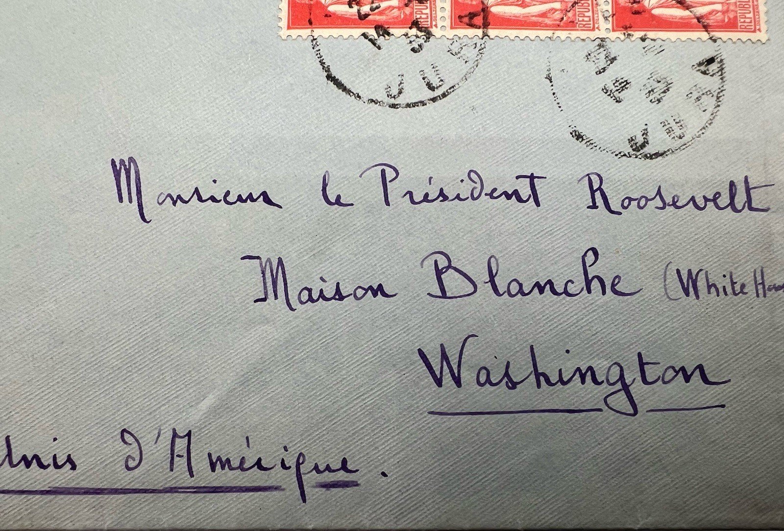 FDR Roosevelt White House France Cover H.R. Harmer Collection Provenance # 1303 photo 2
