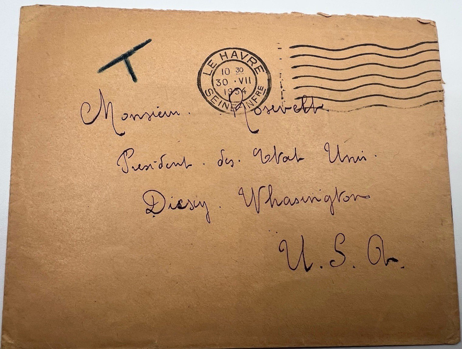 1934 FDR Franklin D Roosevelt Personal Collection Cover H.R. Harmer # 1304