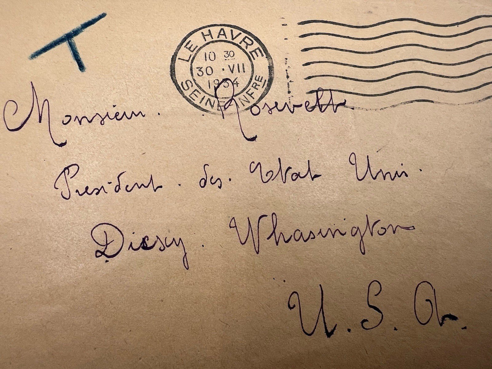 1934 FDR Franklin D Roosevelt Personal Collection Cover H.R. Harmer # 1304 photo 2