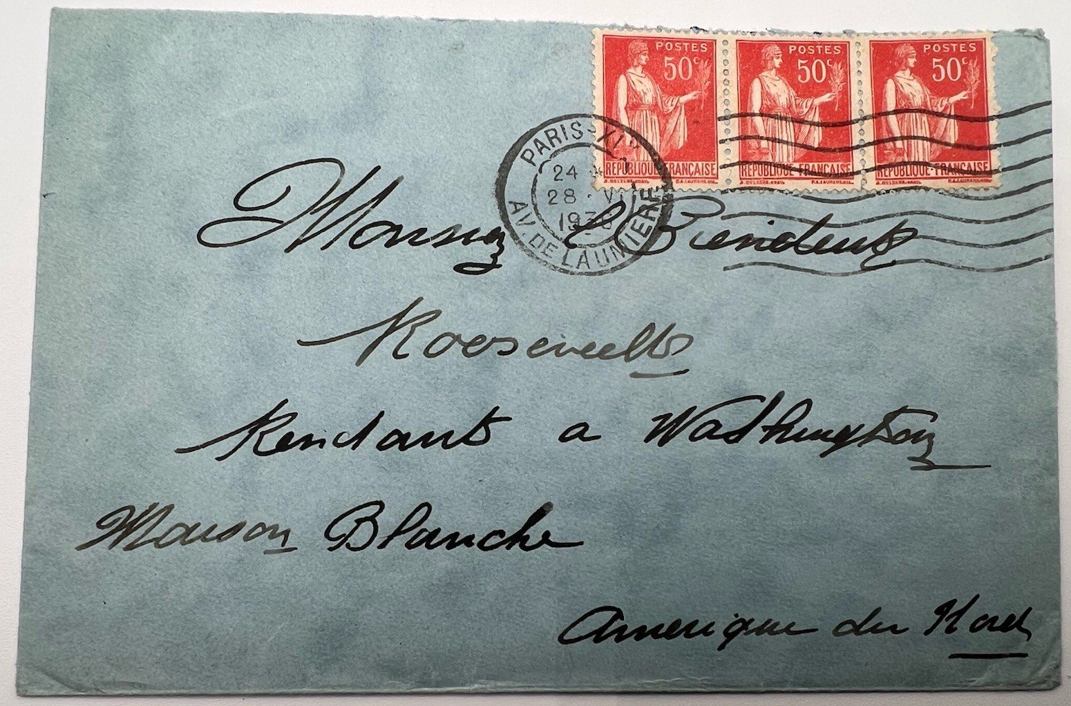 FDR Franklin D Roosevelt Personal Collection Paris Cover H.R. Harmer # 1306