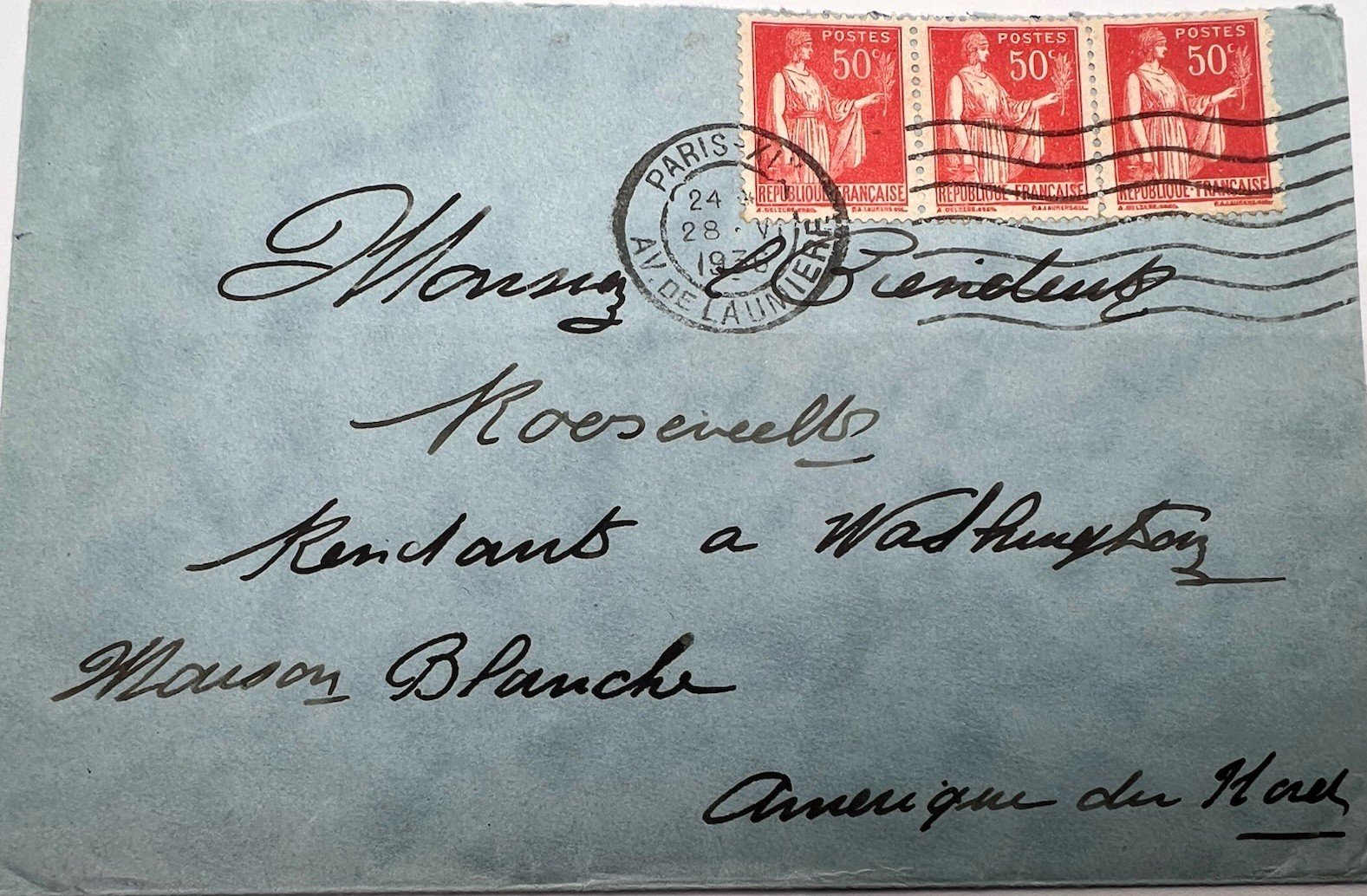 FDR Franklin D Roosevelt Personal Collection Paris Cover H.R. Harmer # 1306 photo 2
