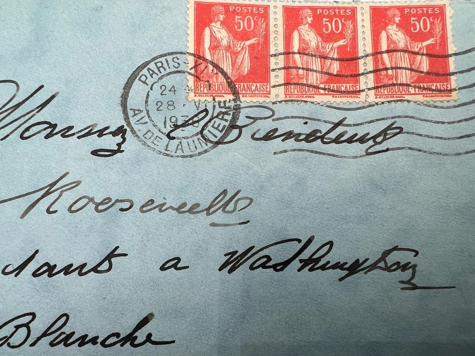 FDR Franklin D Roosevelt Personal Collection Paris Cover H.R. Harmer # 1306 photo 3