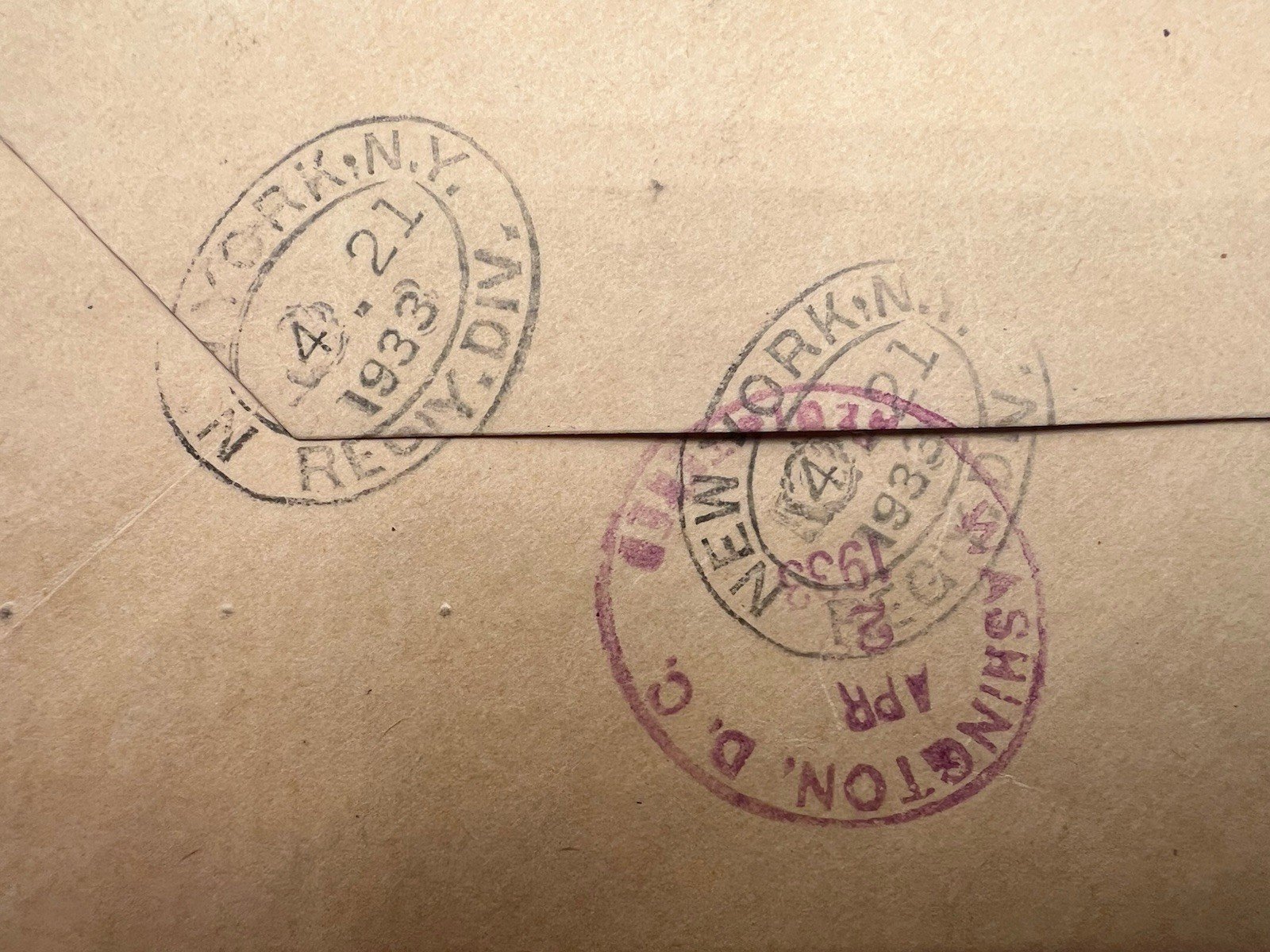 1933 FDR Franklin D Roosevelt Registered France Cover H.R. Harmer # 1308 photo 8