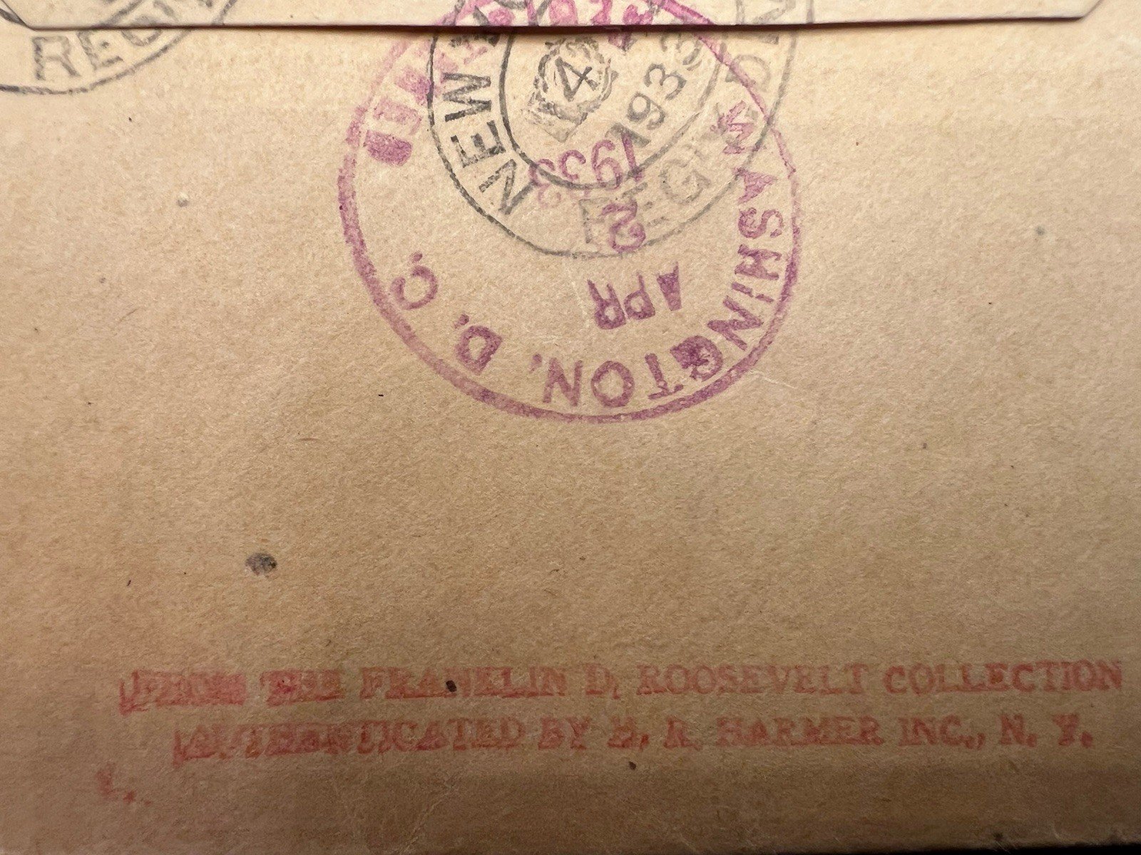 1933 FDR Franklin D Roosevelt Registered France Cover H.R. Harmer # 1308 photo 9