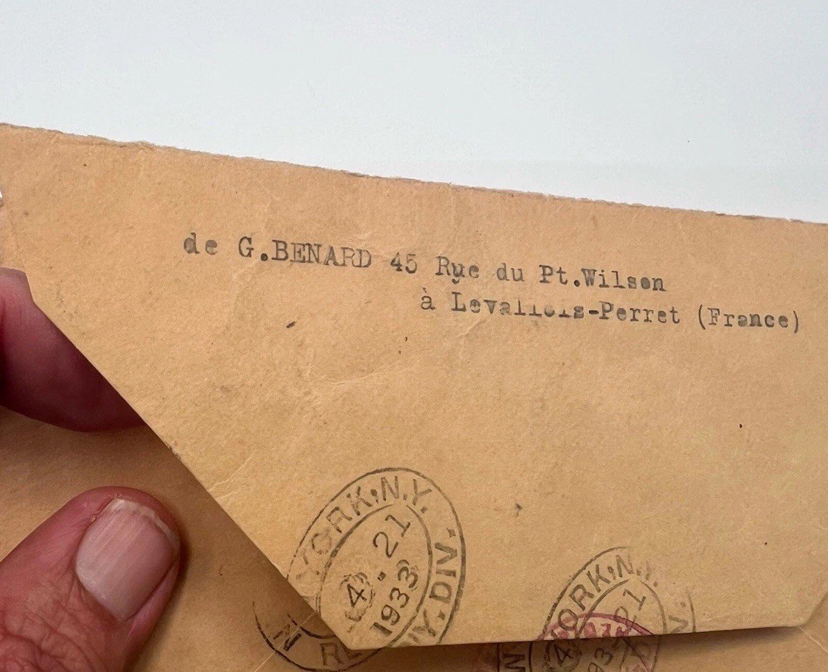 1933 FDR Franklin D Roosevelt Registered France Cover H.R. Harmer # 1308 photo 10