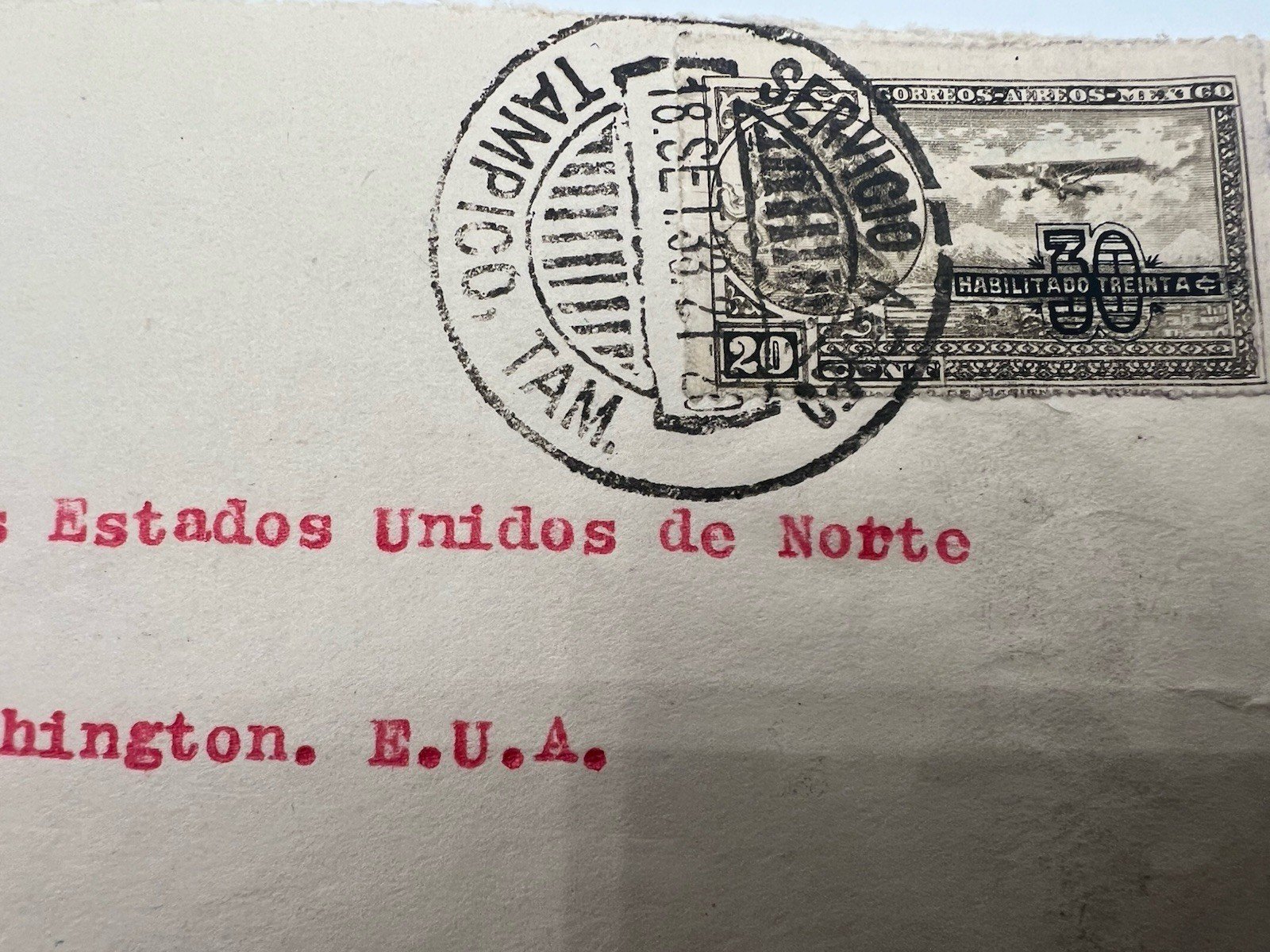 1936 FDR Franklin D Roosevelt Mexico Airmail Cover H.R. Harmer # 1310 photo 4