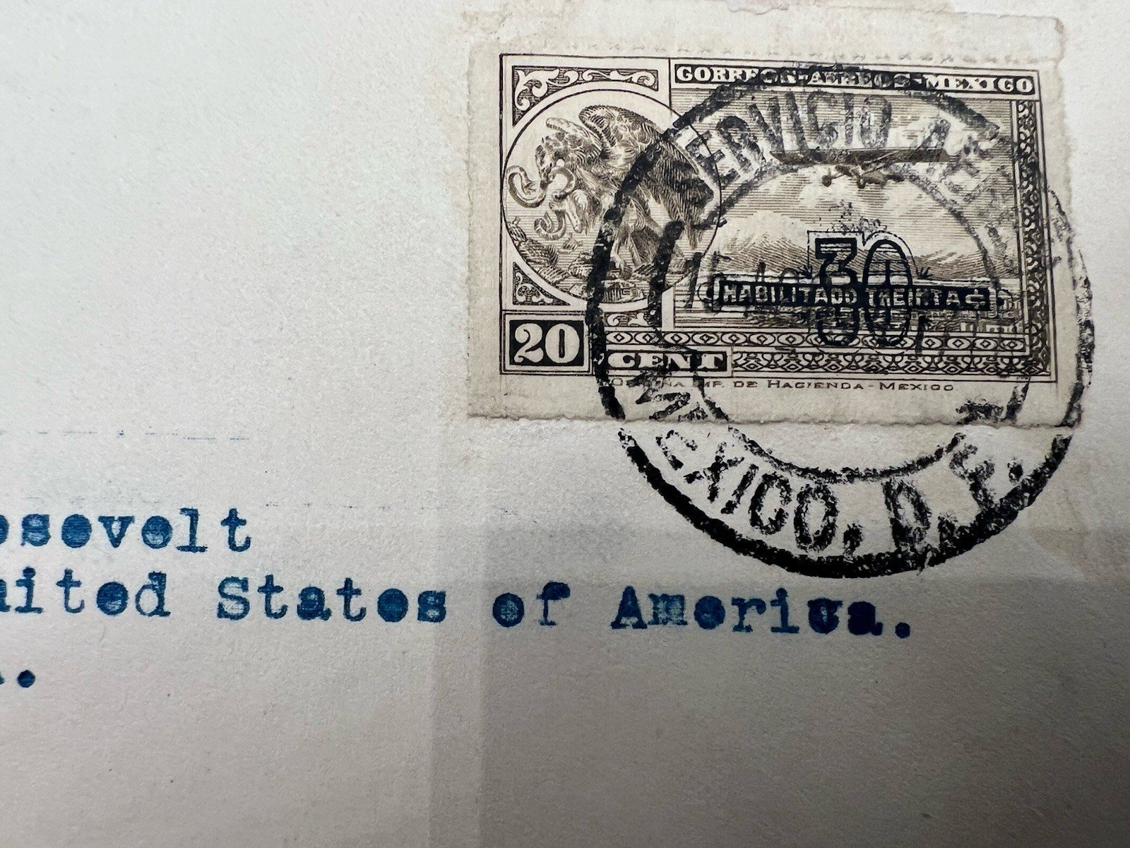 FDR Franklin D Roosevelt Mexico Cover H.R. Harmer Authenticated Collection #1311 photo 3