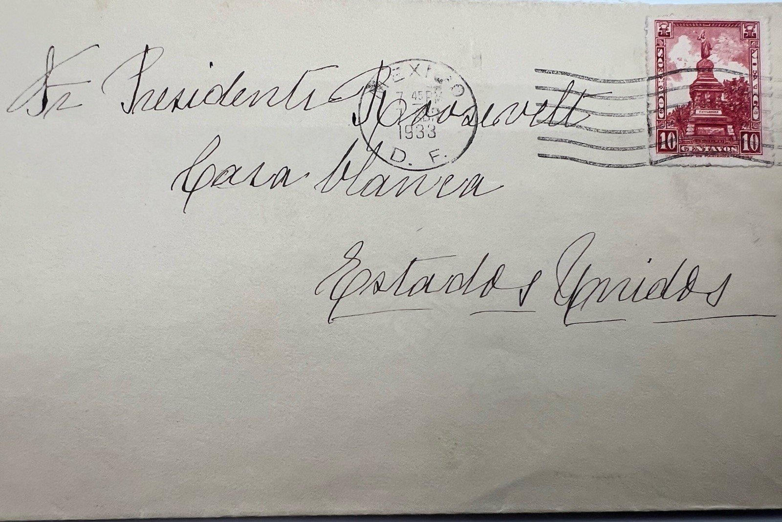 FDR Roosevelt 1933 Mexico Cover H.R. Harmer Authenticated Collection # 1314 photo 2