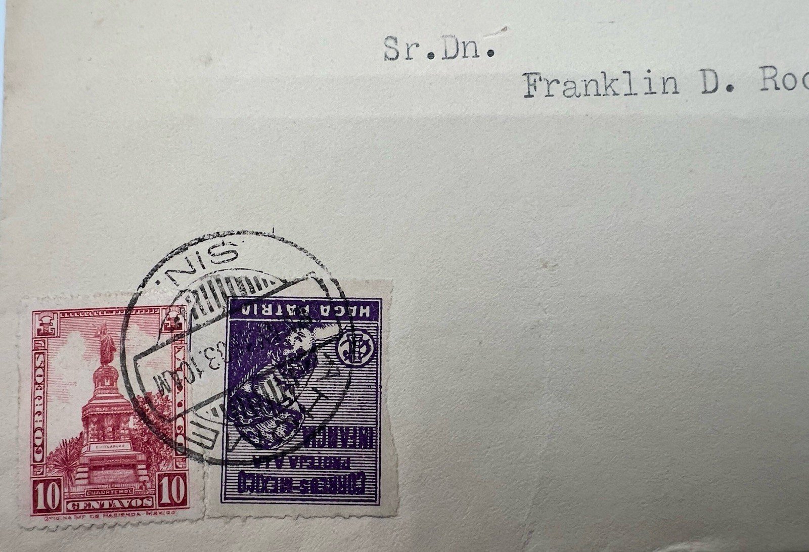 1933 FDR Roosevelt Mexico Haga Patria Cover H.R. Harmer Collection # 1320 photo 3