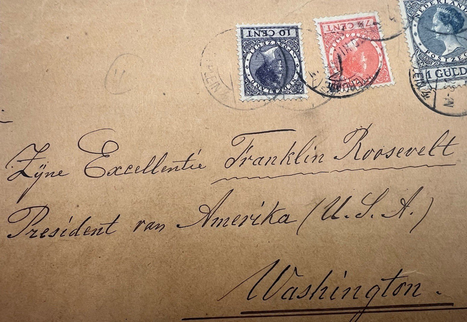 FDR Franklin D Roosevelt Netherlands Cover Front H.R. Harmer Collection # 1323 photo 2