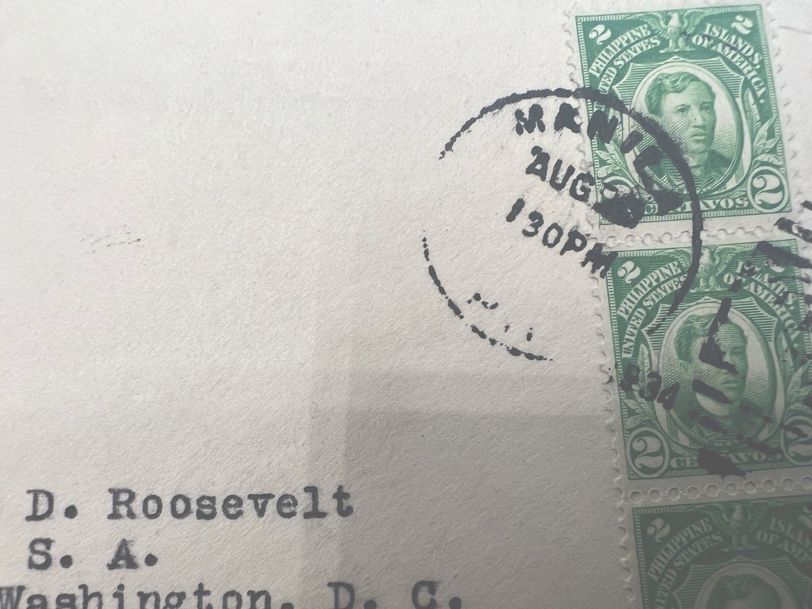 FDR Franklin D Roosevelt Philippines Cover H.R. Harmer Collection # 1324 photo 4