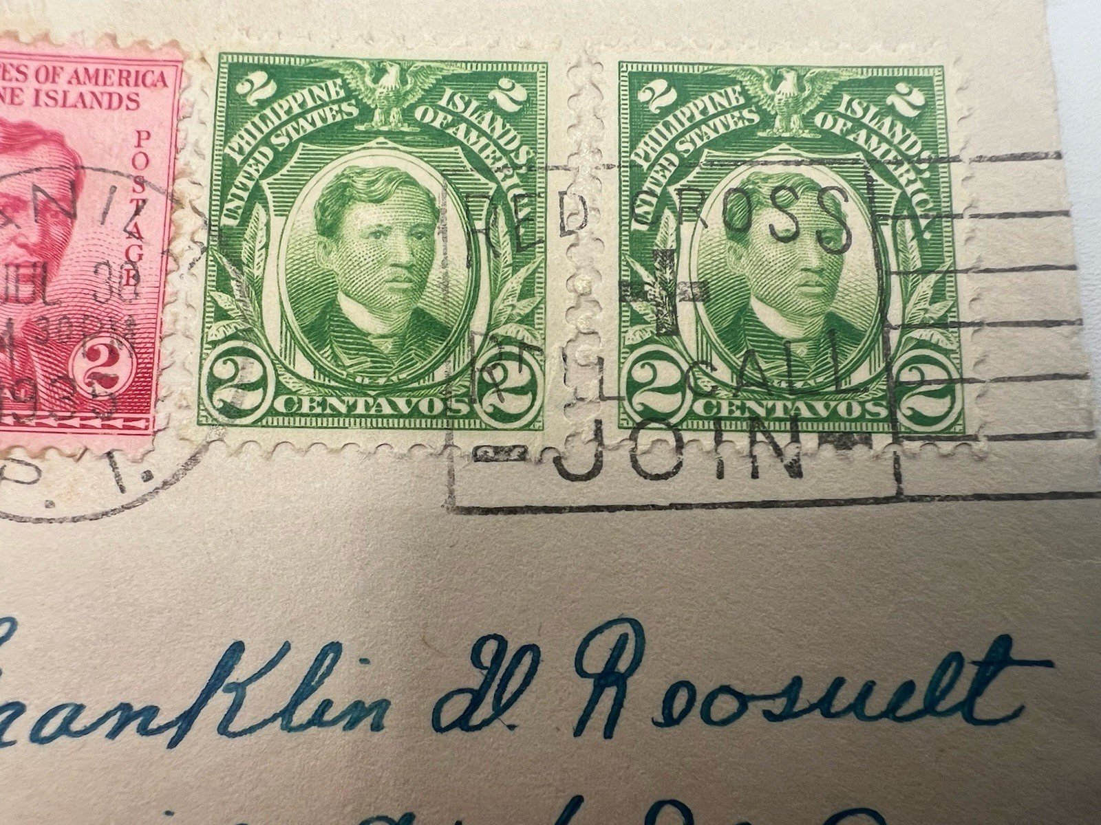 FDR Personal Stamp Collection Cover Philippines H.R. Harmer Authenticated #1326 photo 5