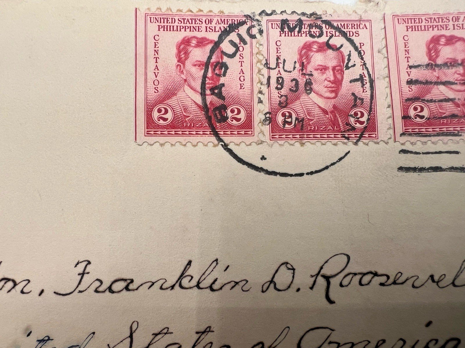 FDR Personal Stamp Collection Philippines 1936 H.R. Harmer Cover # 1327 photo 4