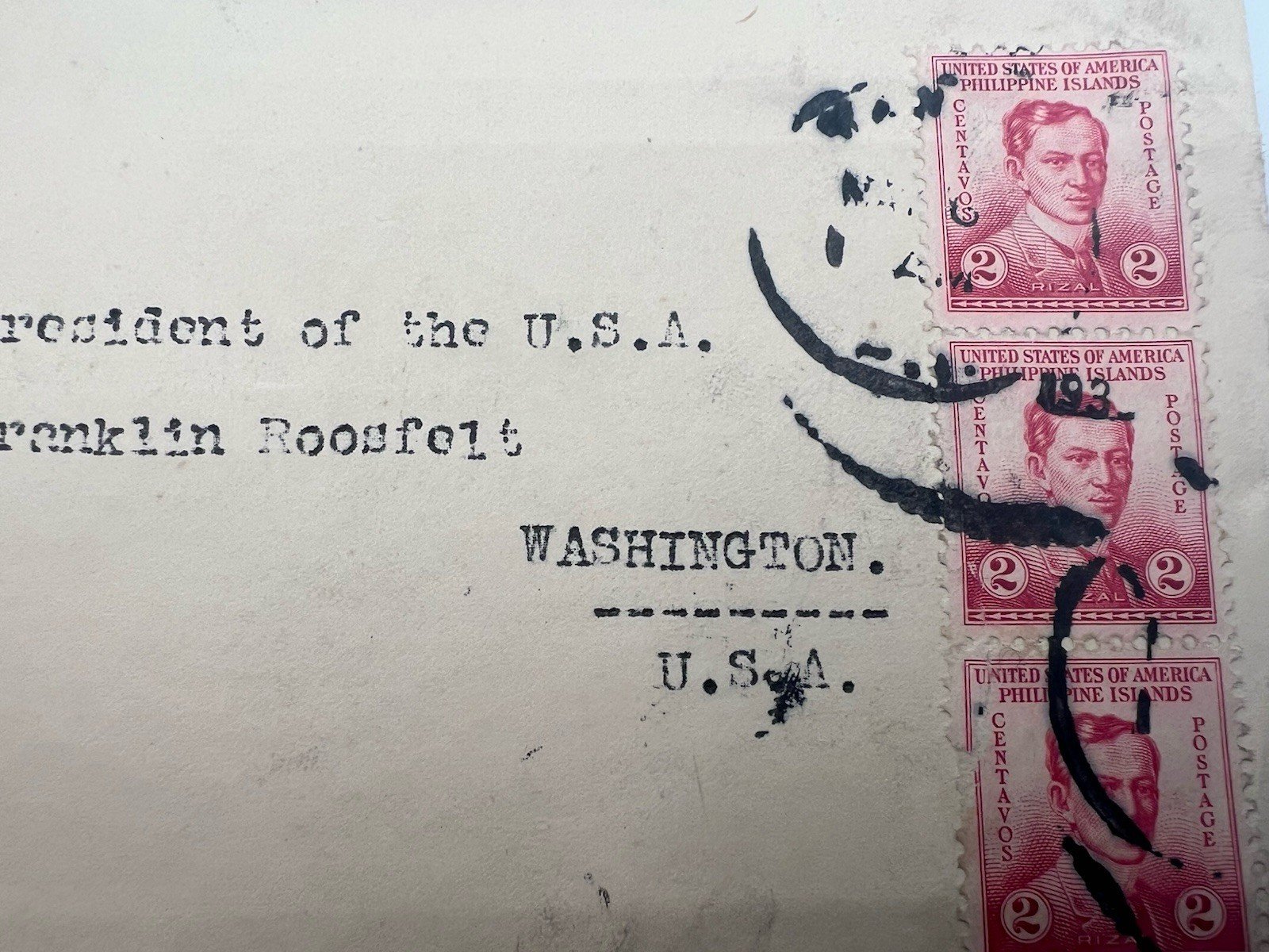 1936 FDR Personal Stamp Collection Werner Weinmann Philippines Harmer # 1328 photo 4