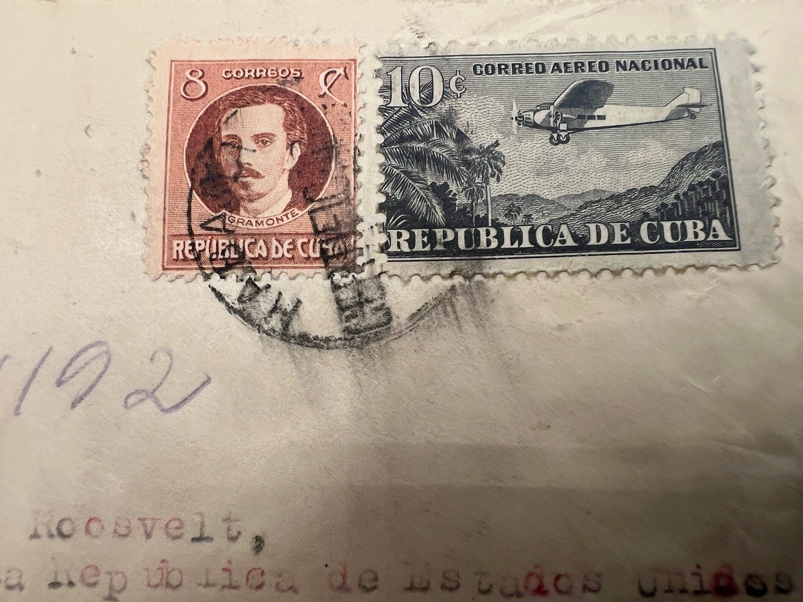 1936 Cuba Registered Airmail Cover to FDR White House H.R. Harmer # 1330 photo 4