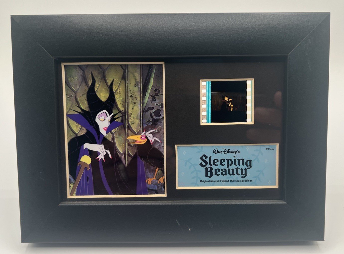 Disney Sleeping Beauty Maleficent 35mm Film Cell FC5866 S3 COA Framed # 1334