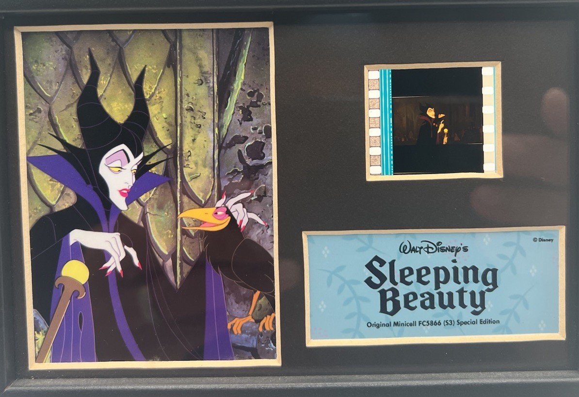 Disney Sleeping Beauty Maleficent 35mm Film Cell FC5866 S3 COA Framed # 1334 photo 2