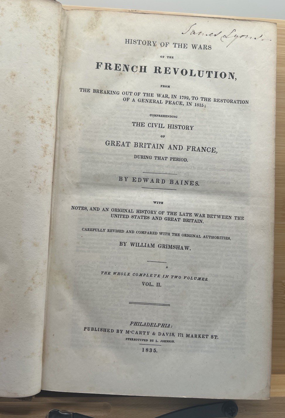1835 Baines History French Revolution Vol II War of 1812 Engravings # 1335