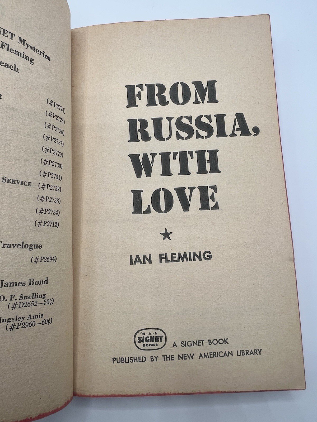 Ian Fleming From Russia With Love James Bond Signet P2728 29th Printing # 1338 photo 4