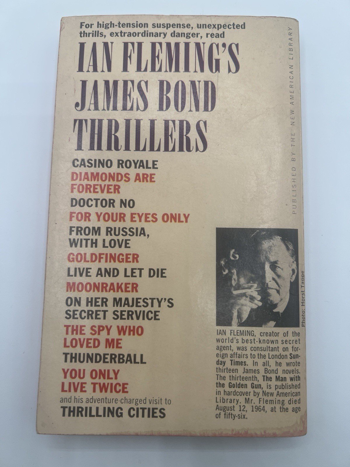Ian Fleming From Russia With Love James Bond Signet P2728 29th Printing # 1338 photo 6