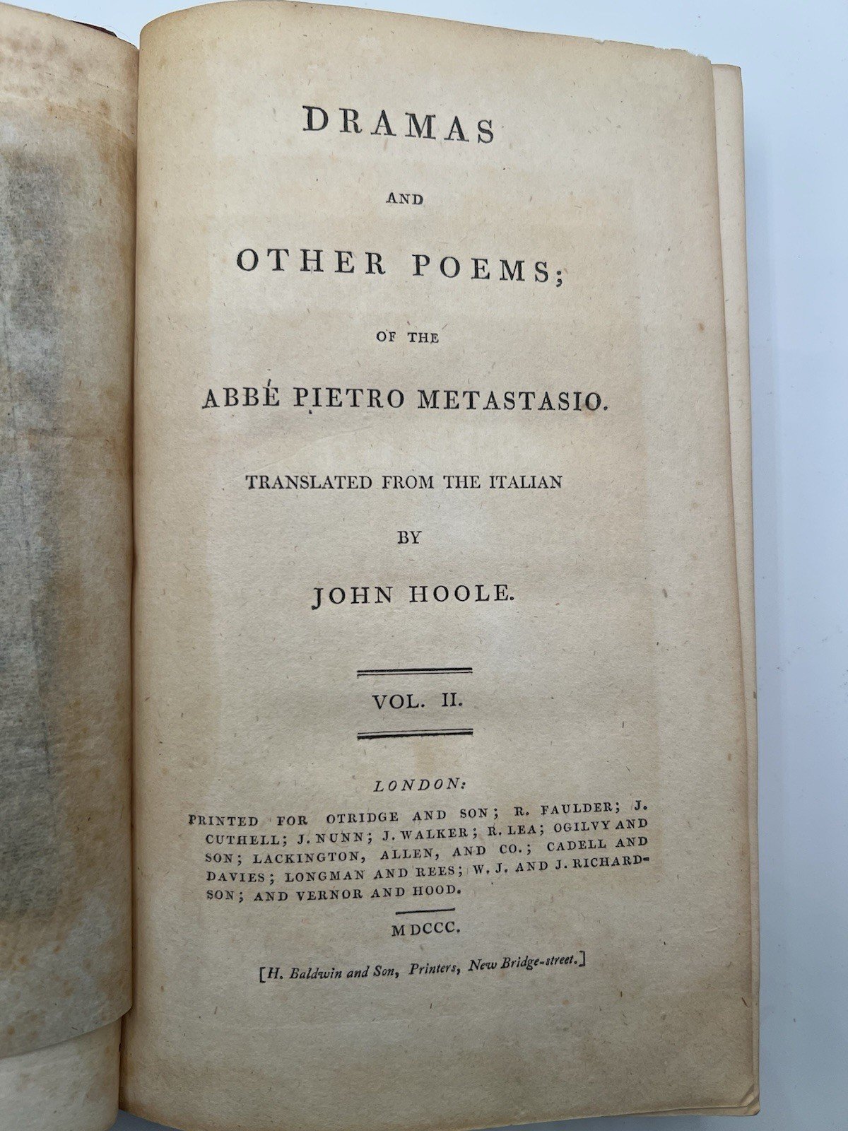 1800 Metastasio Dramas & Other Poems Complete 3 Vol Set John Hoole # SH102 photo 6
