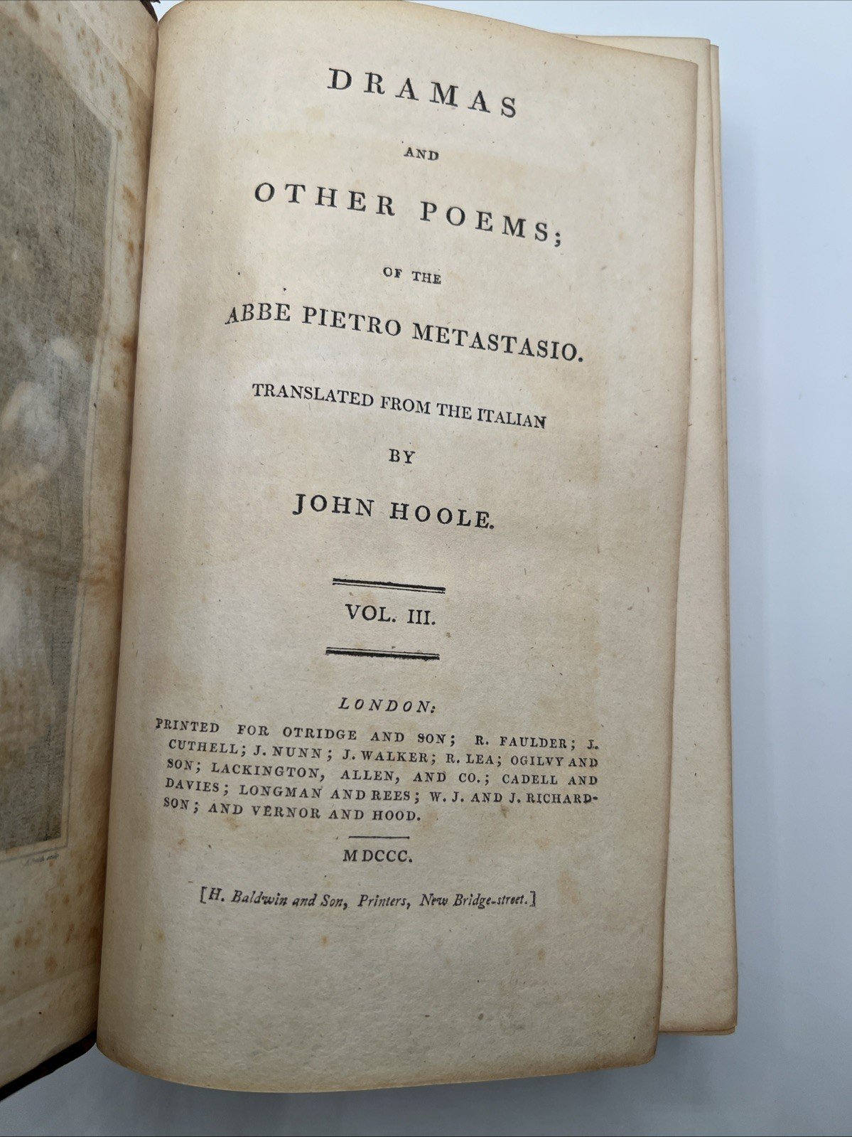1800 Metastasio Dramas & Other Poems Complete 3 Vol Set John Hoole # SH102 photo 14
