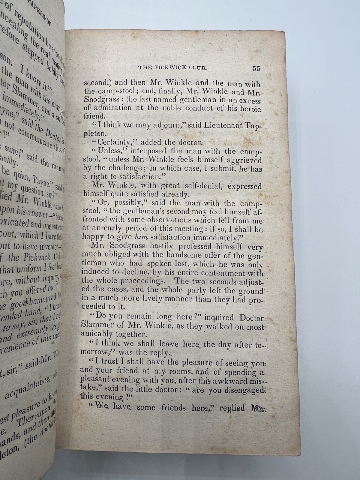 1837 Charles Dickens Pickwick Club Vols 1 & 2 Leather Third Edition # SH104 photo 4