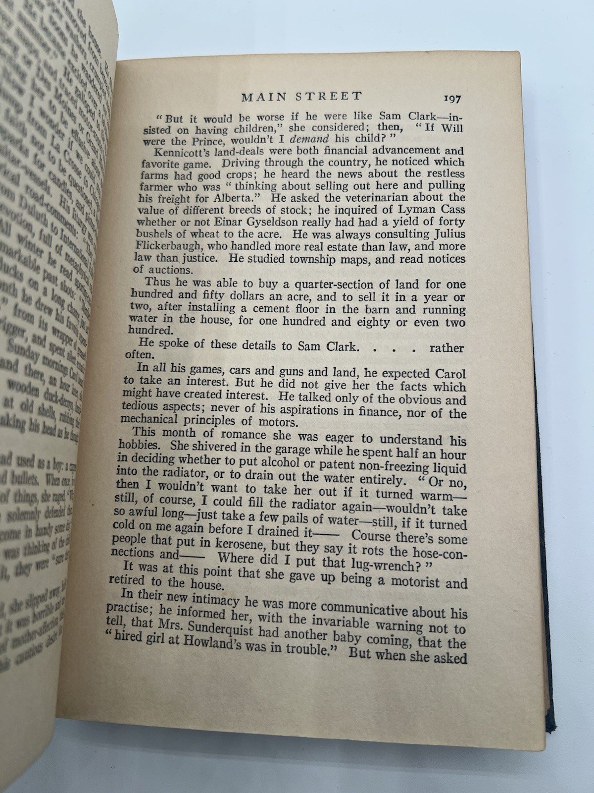1921 Sinclair Lewis Main Street 21st Printing Harcourt Brace Hardcover # 1346 photo 4