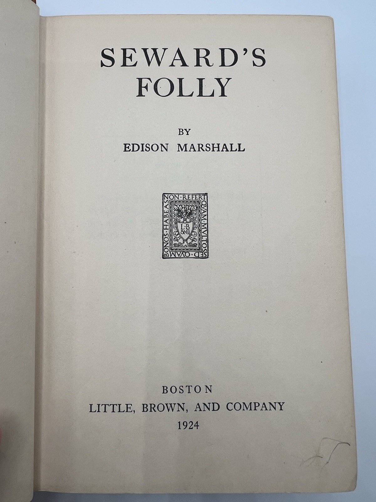 1924 Seward’s Folly Edison Marshall First Edition Little Brown Alaska # 1349 photo 5
