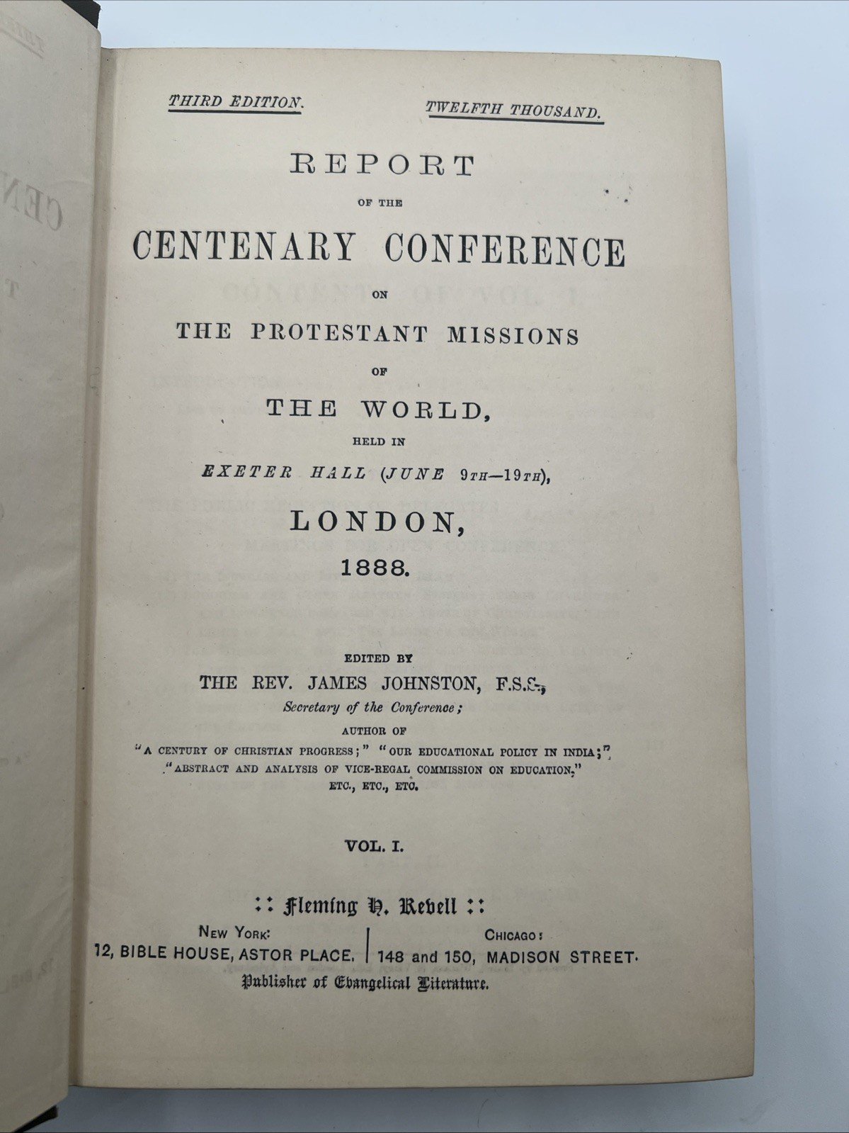 1888 Centenary Conference Protestant Missions World Vols I-II   # 1351 / 1352 photo 3