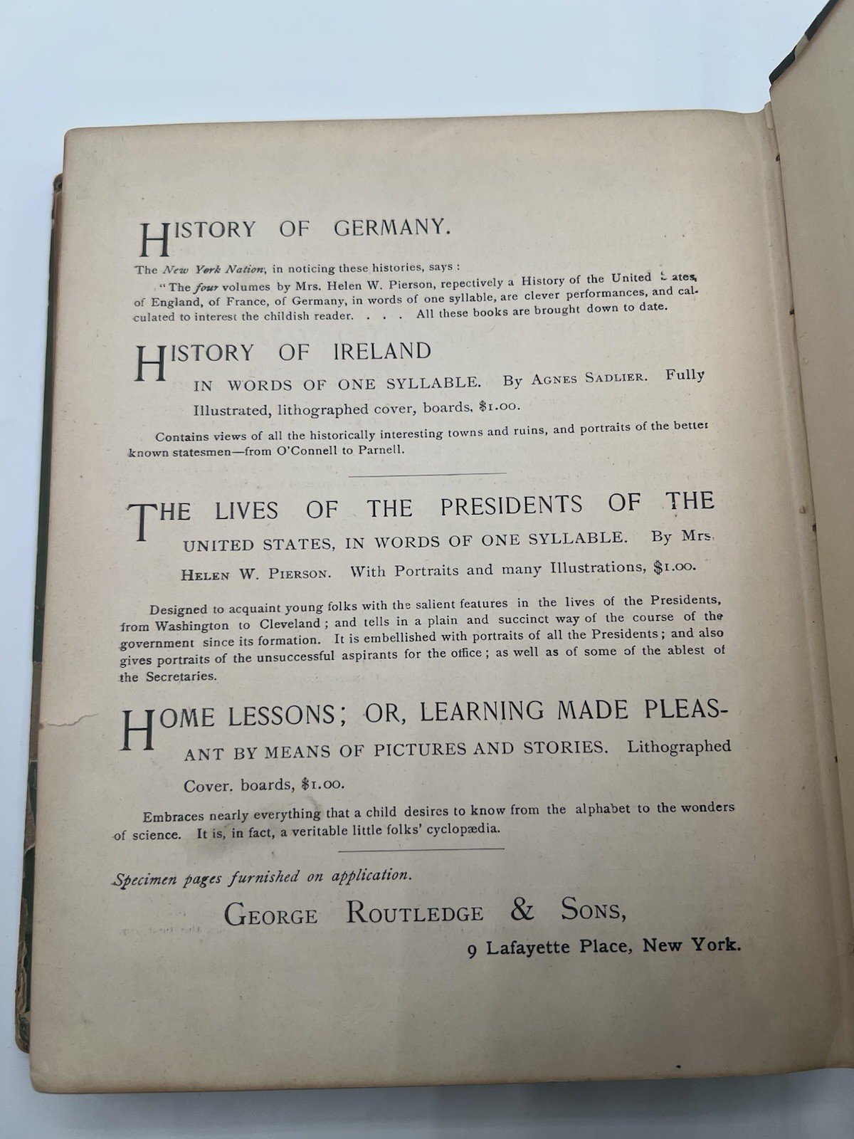 1887 History of Russia in Words of One Syllable Helen Ainslie Smith Illus # 1353 photo 9