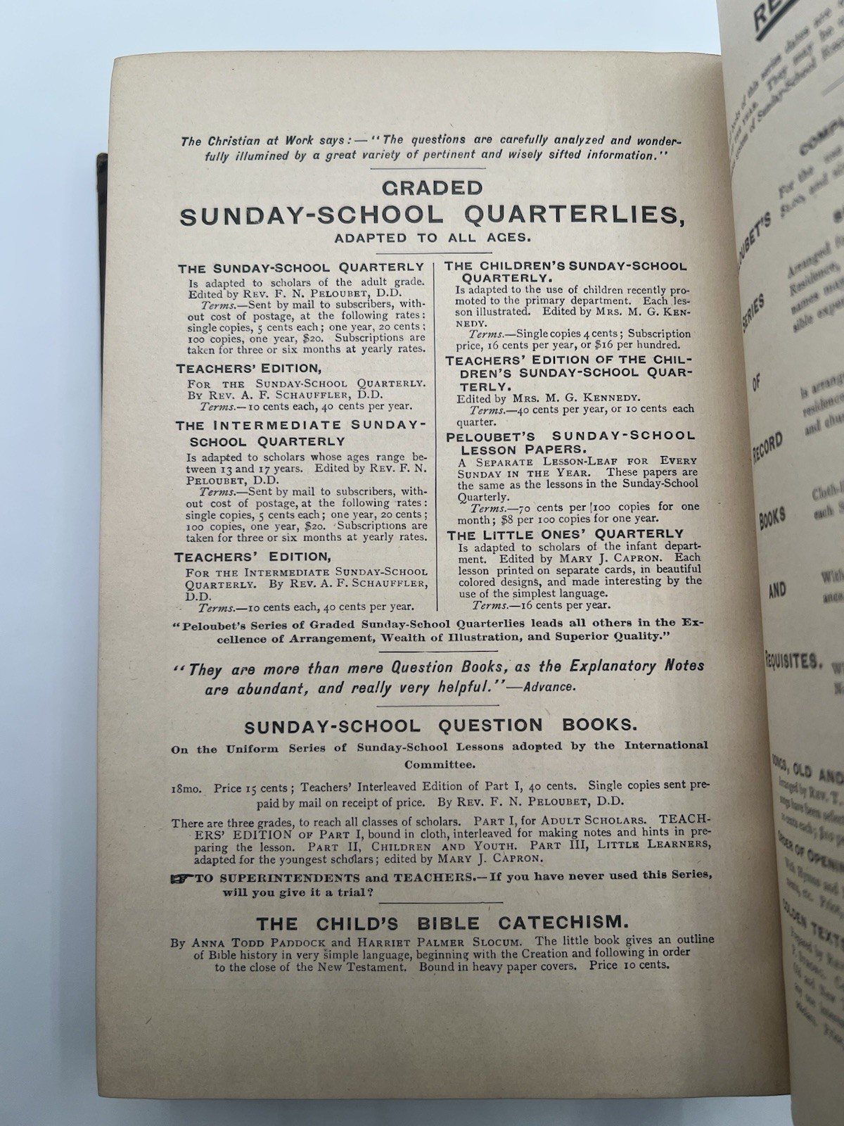 1891 Peloubet’s Select Notes International Lessons Antique Bible Maps # 1355 photo 7