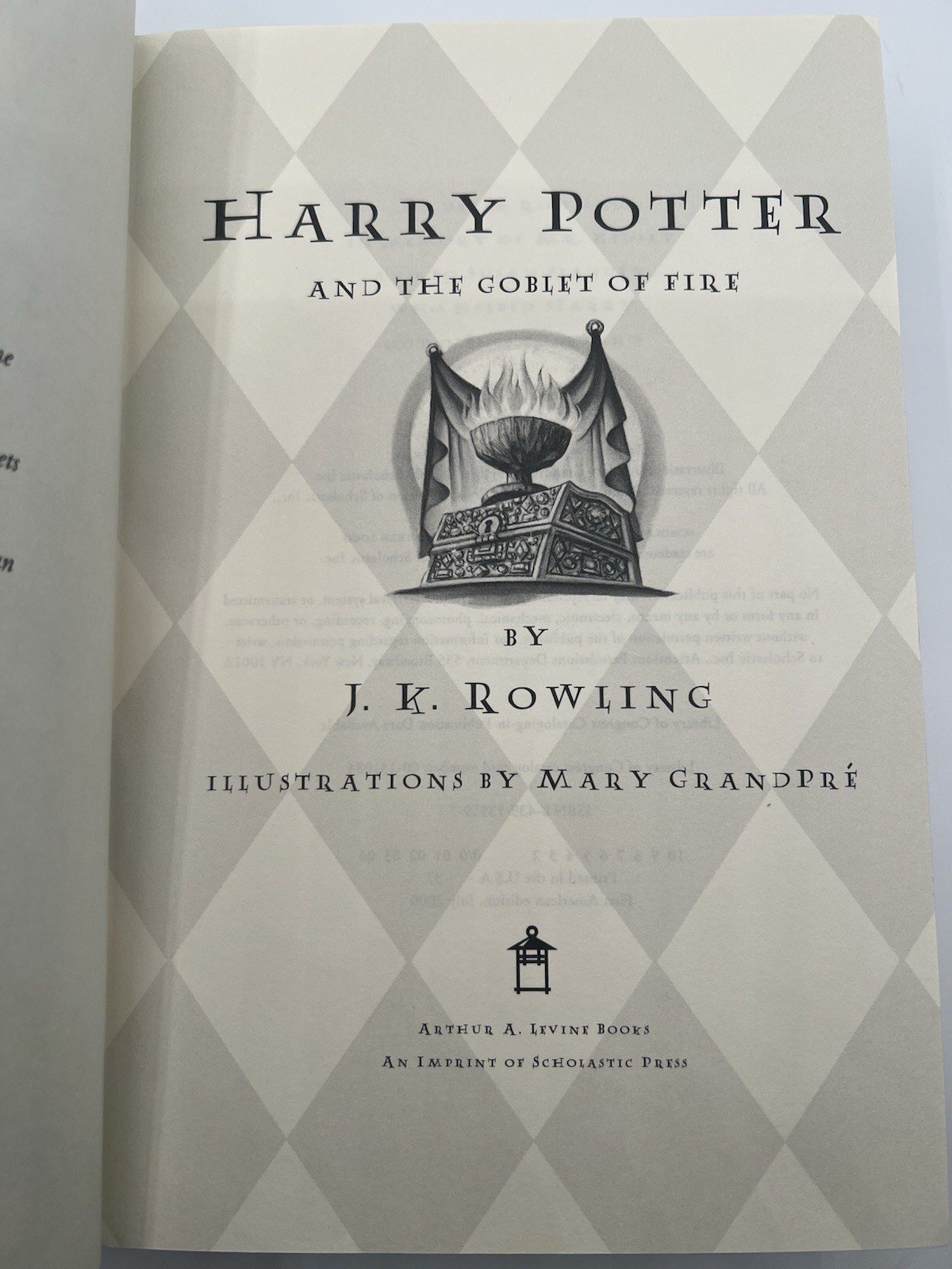 Harry Potter Goblet of Fire 2000 1st US Ed 2nd Print Errors 291 667   #1356 photo 2
