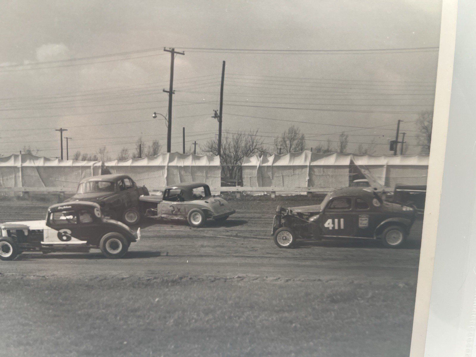 1958 Ohio State Fairgrounds Auto Racing Action Photo Bob Spees S490X # 1369 photo 3