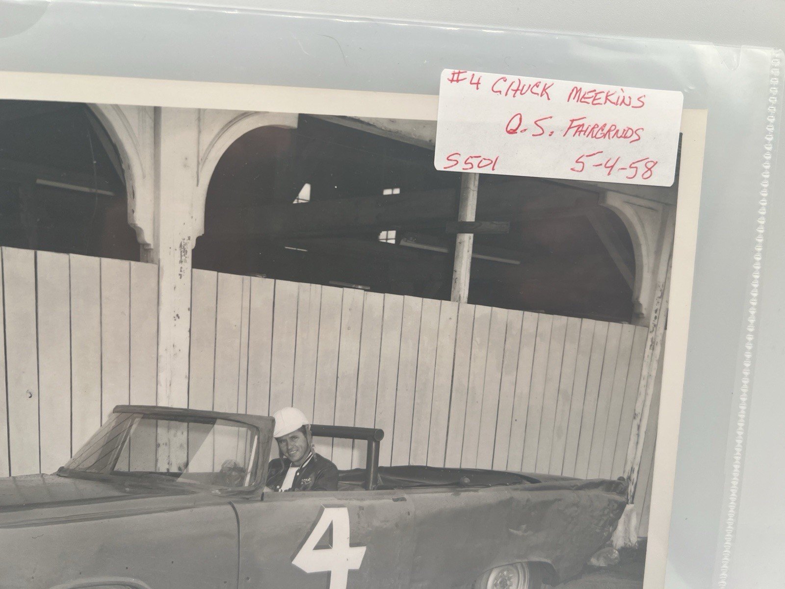 1958 Chuck Meekins #4 Ohio State Fairgrounds Racing Photo S501X # 1370 photo 3