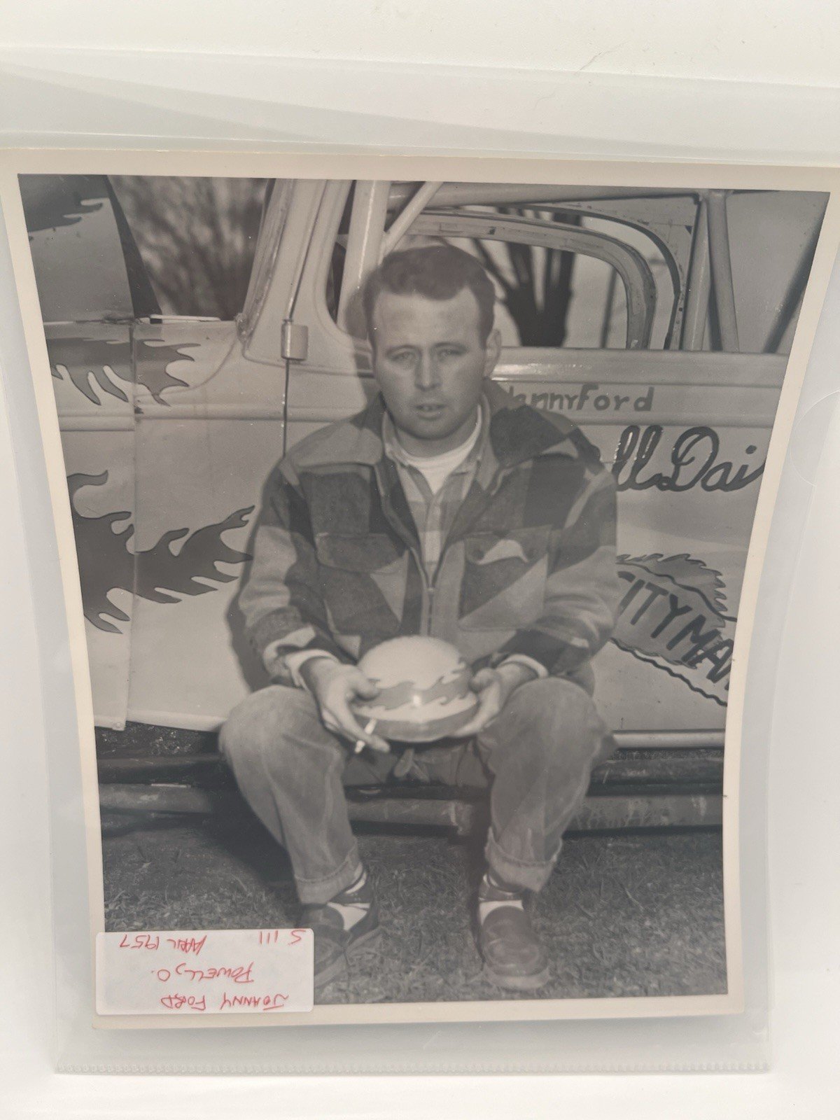 1957 Johnny Ford Powell Speedway Ohio Racing Photo Smith’s S111E # 1372