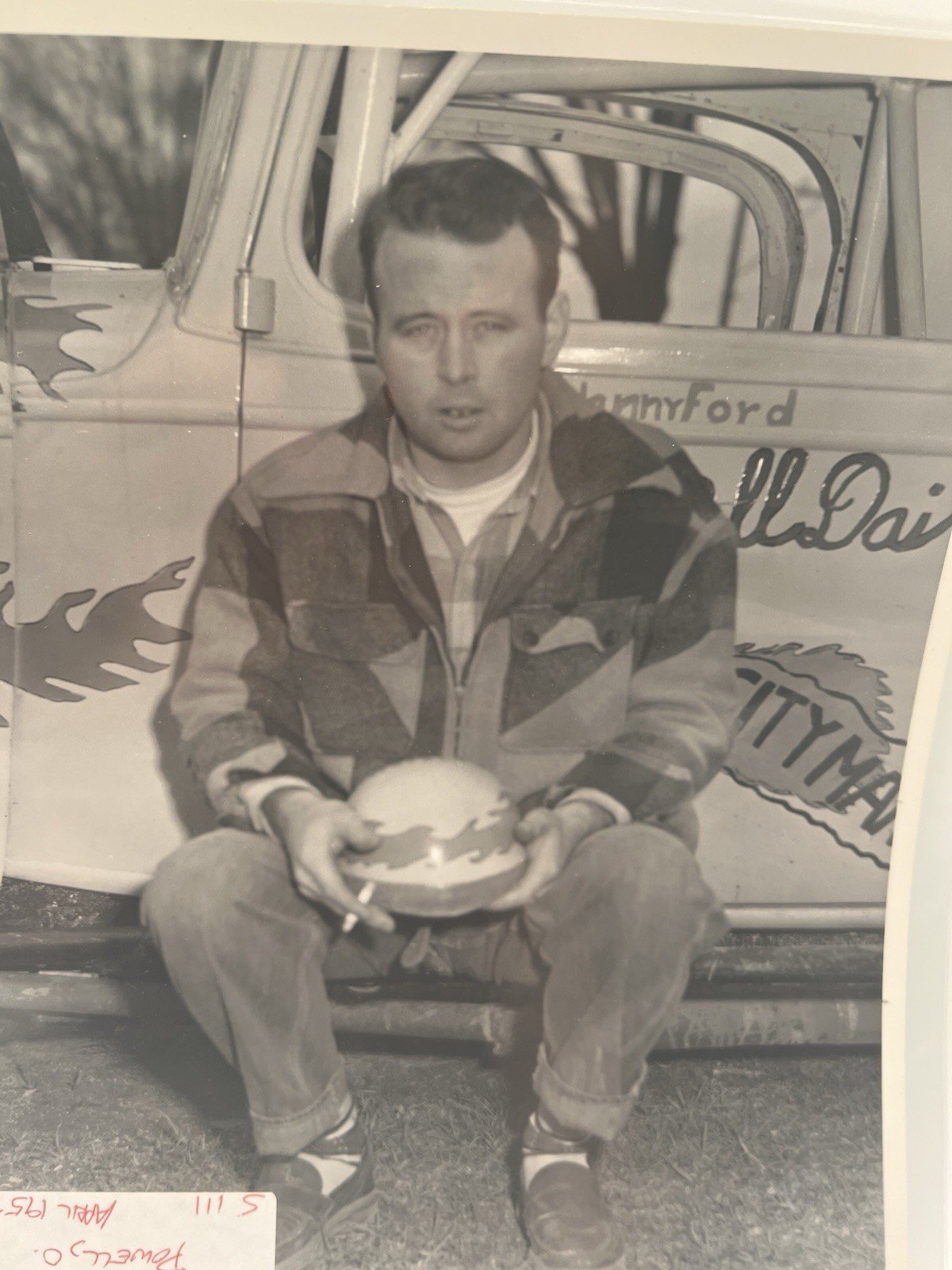 1957 Johnny Ford Powell Speedway Ohio Racing Photo Smith’s S111E # 1372 photo 2