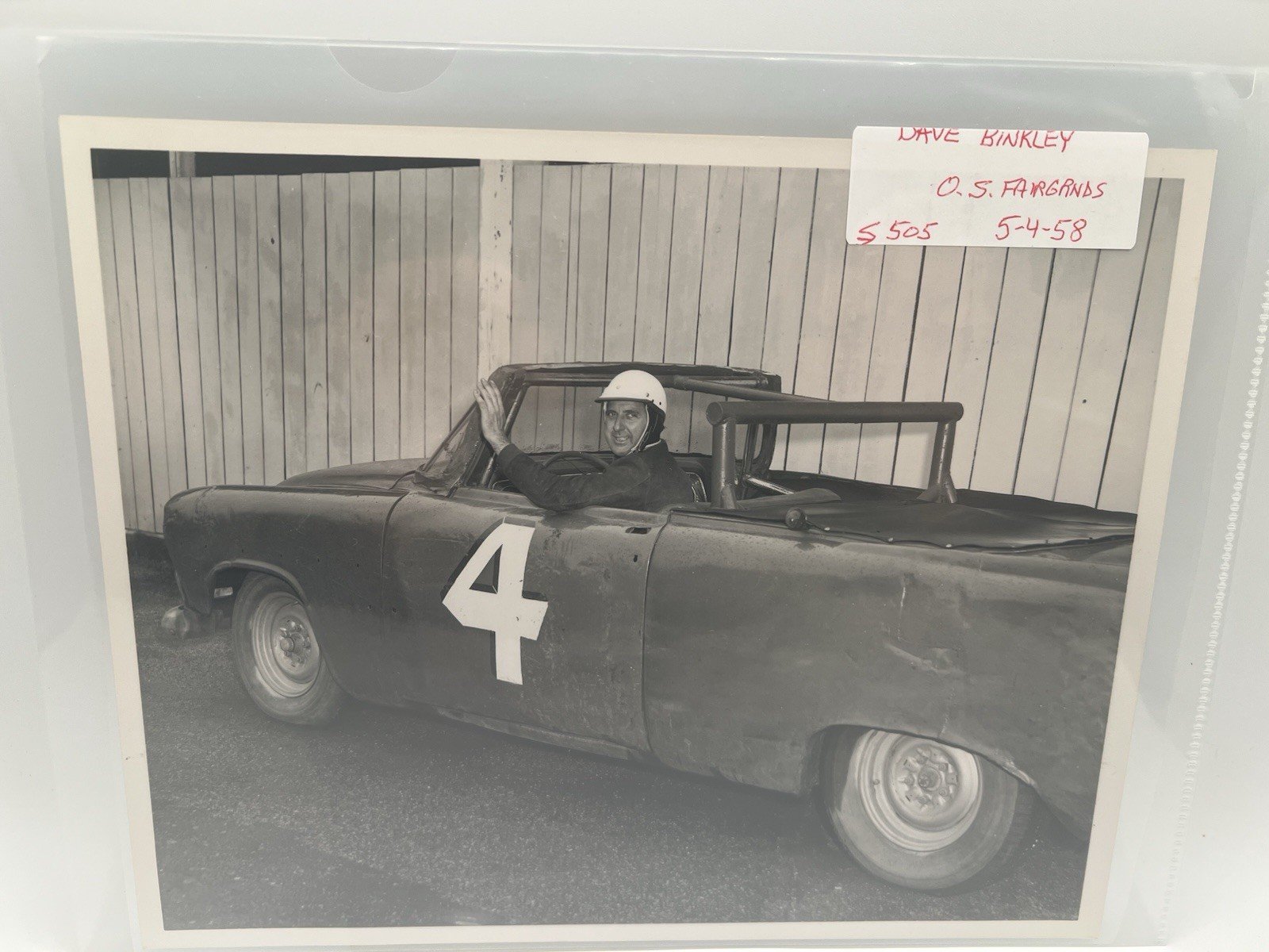 1958 Art Binkley #4 USAC Ohio State Fairgrounds Photo & Original Negative #1373