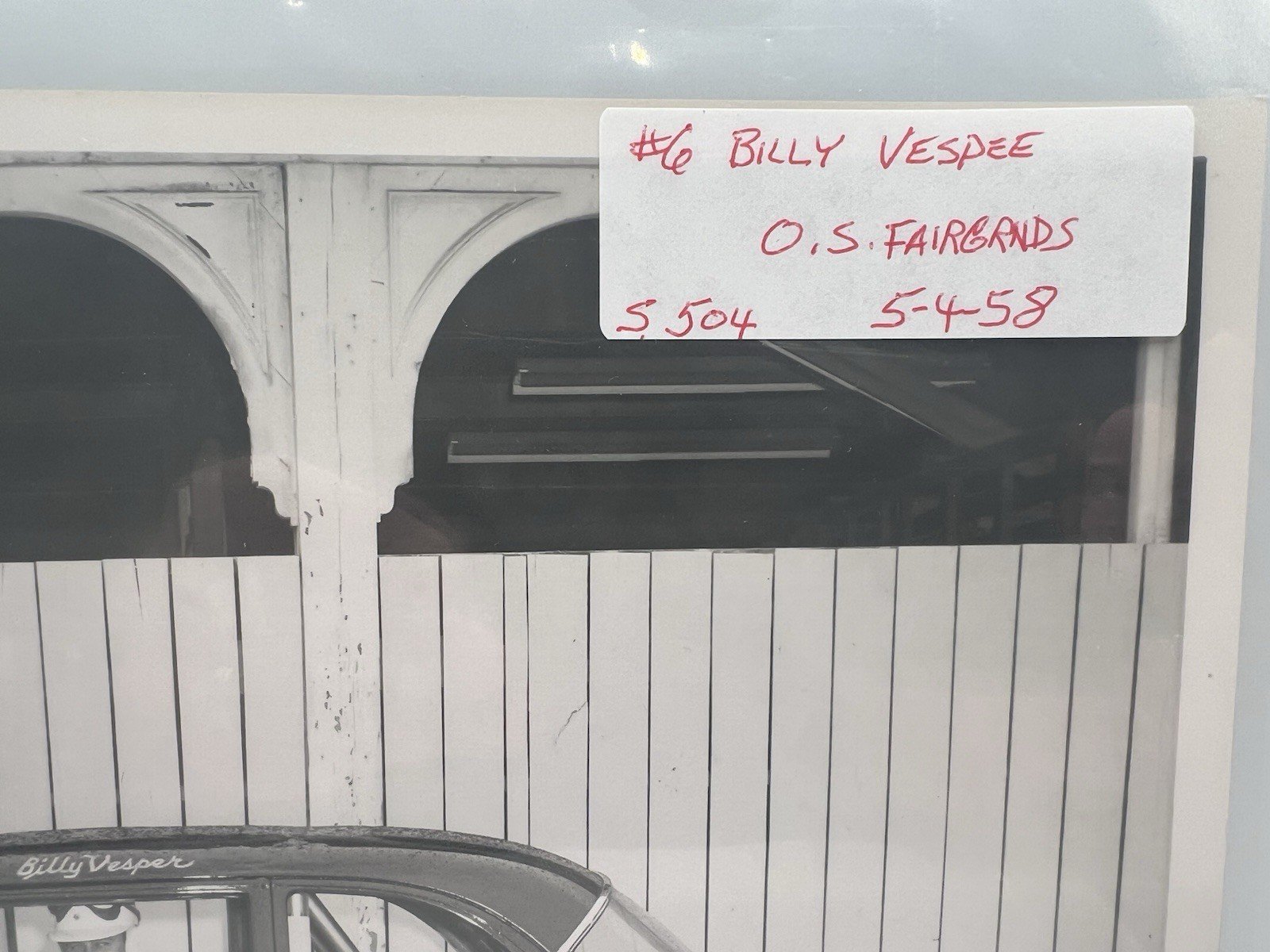 1958 Billy Vesper #66 Ohio State Fairgrounds Photo + Original Negative # 1376 photo 7