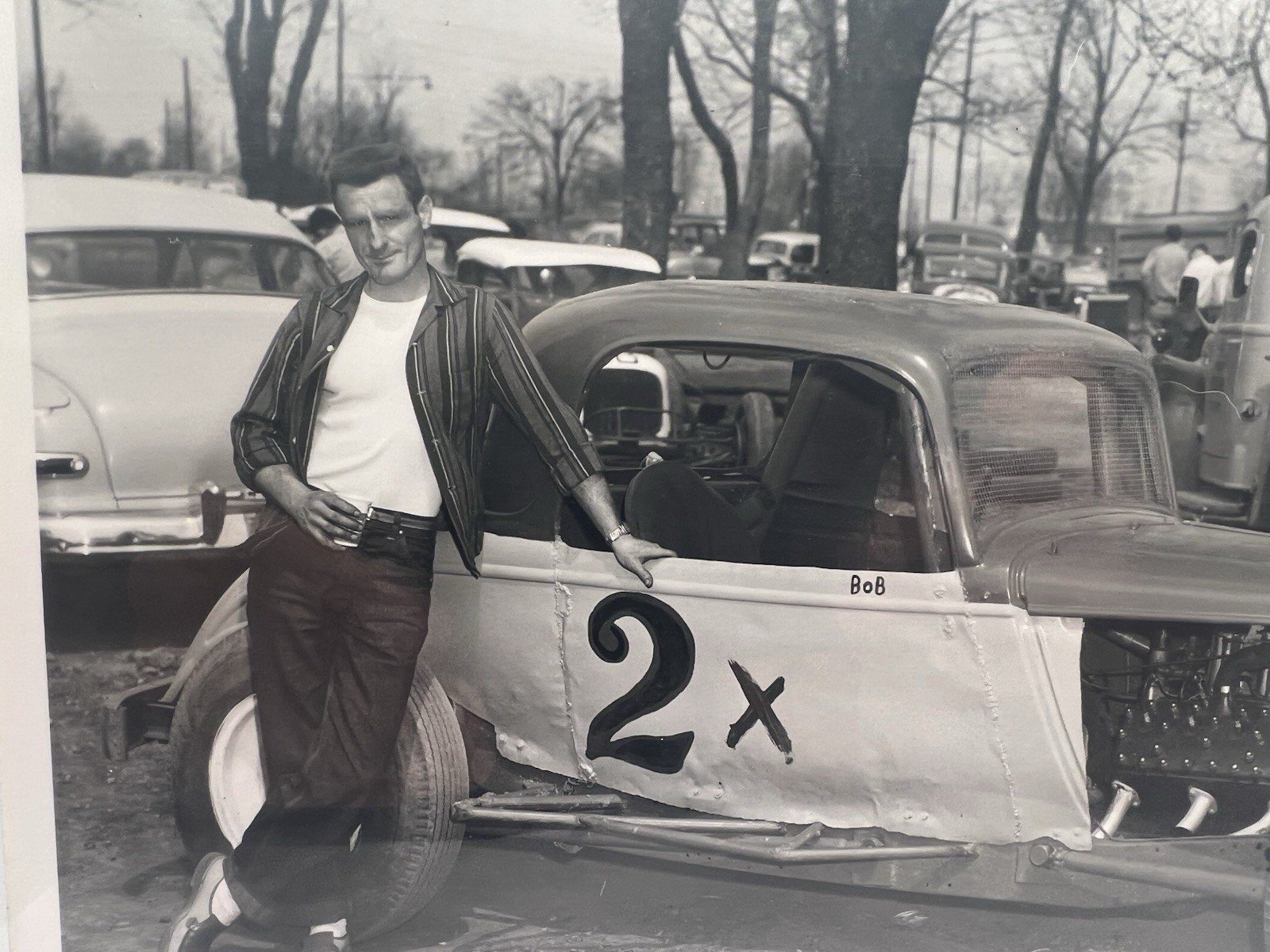 1958 Bob Spees #2X Powell Ohio Racing Photo + Original Negative # 1377 photo 3