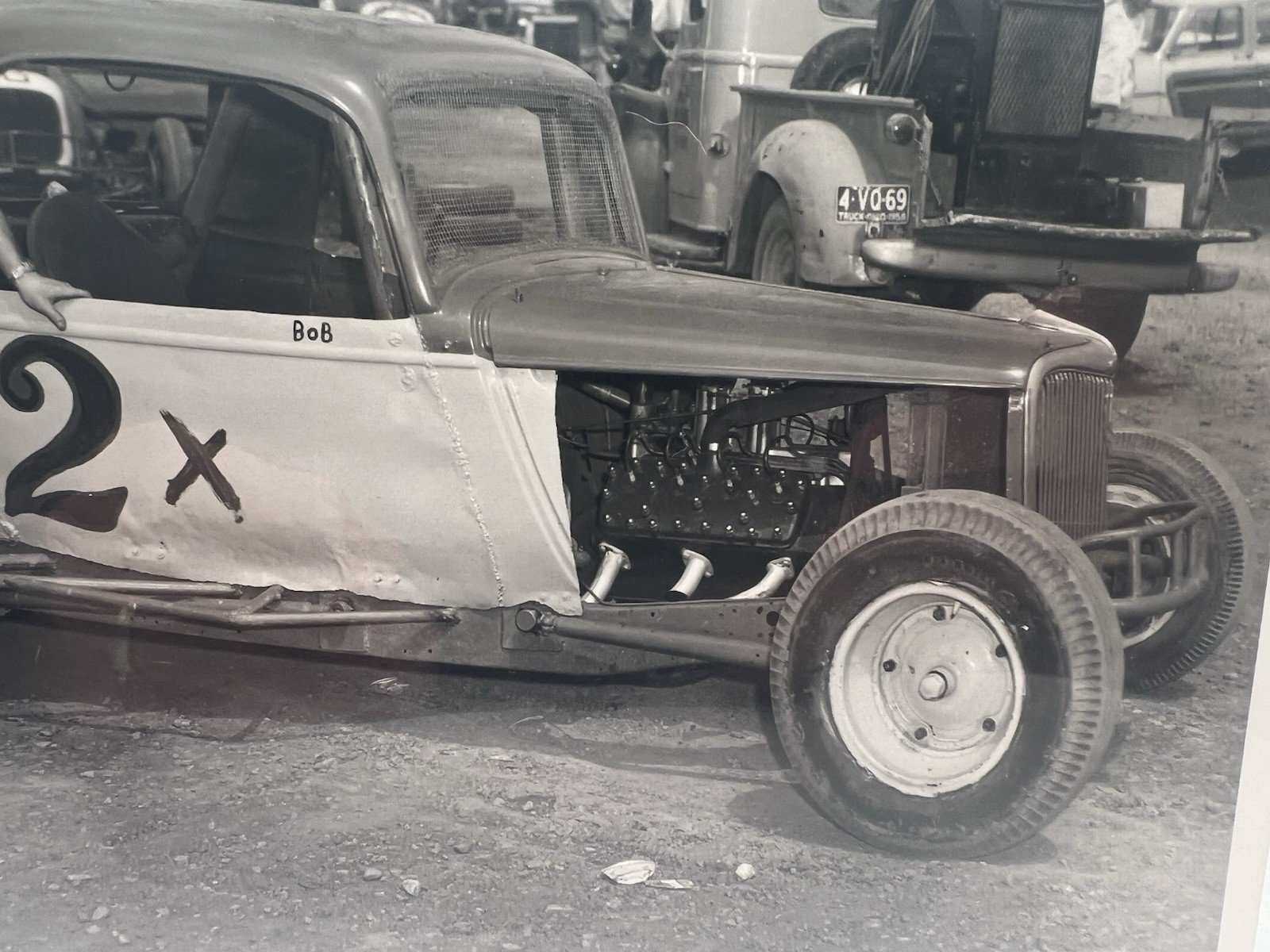 1958 Bob Spees #2X Powell Ohio Racing Photo + Original Negative # 1377 photo 4