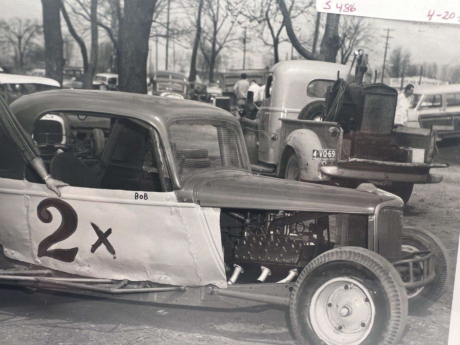 1958 Bob Spees #2X Powell Ohio Racing Photo + Original Negative # 1377 photo 5