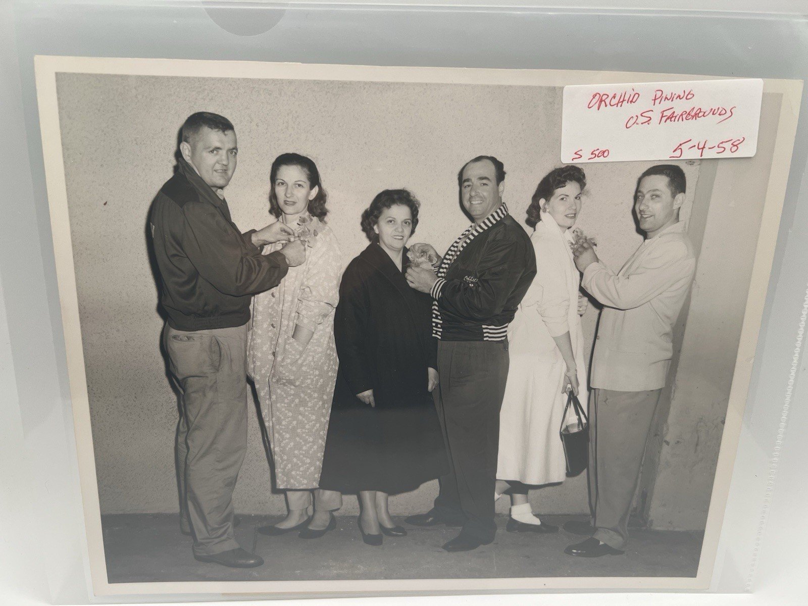 1958 Ohio State Fairgrounds Orchid Presentation Photo + Original Negative #1378