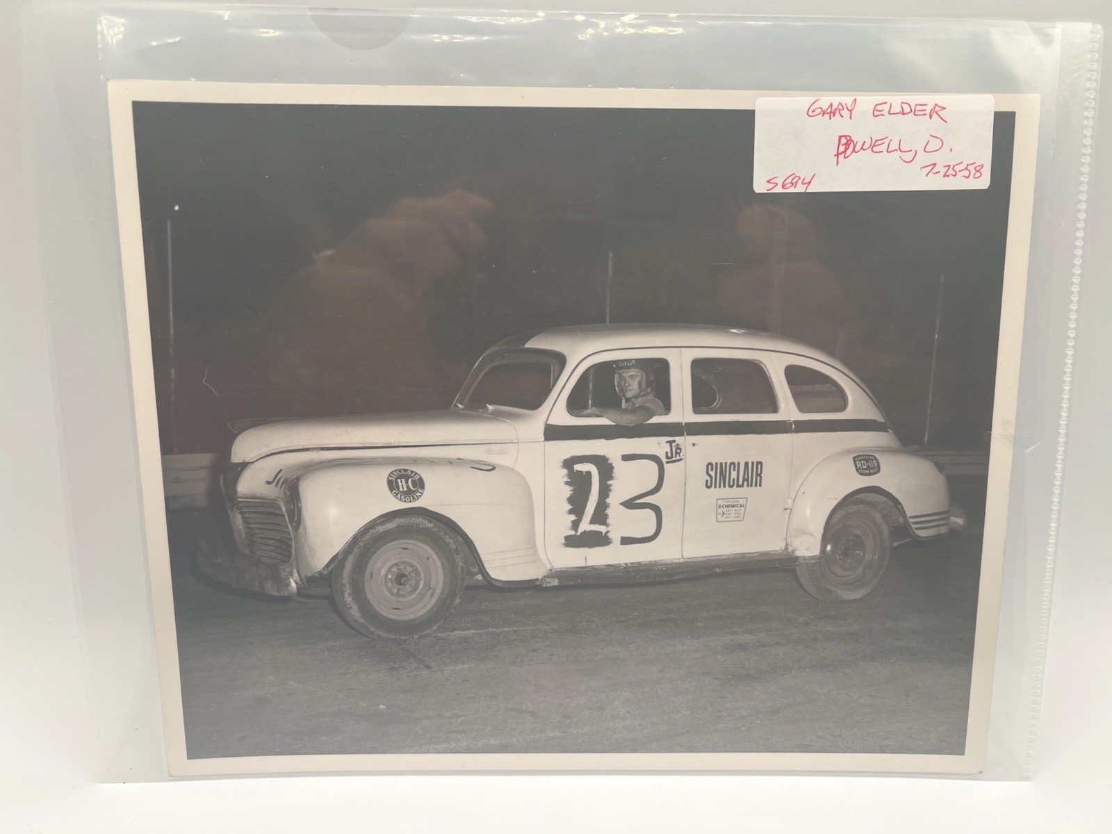 1958 Gary Elder #23 Ohio Dirt Track Racing Photo Sinclair Smiths  # 1379
