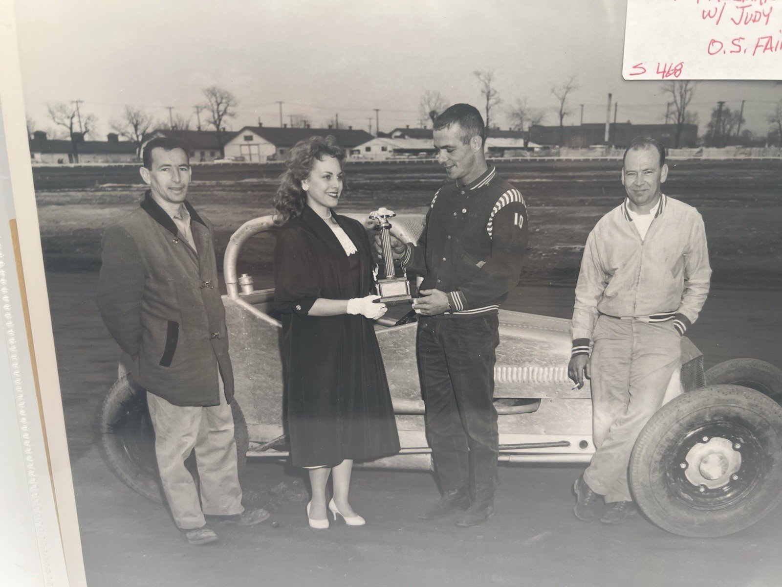 1958 Dick Freeman Judy Wagner Ohio State Fair Racing Photo + Negative #1381 photo 2